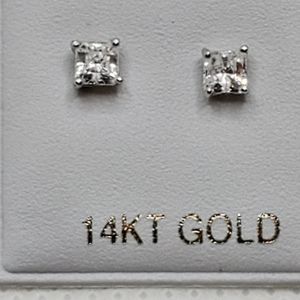 14k wg diamond earrings